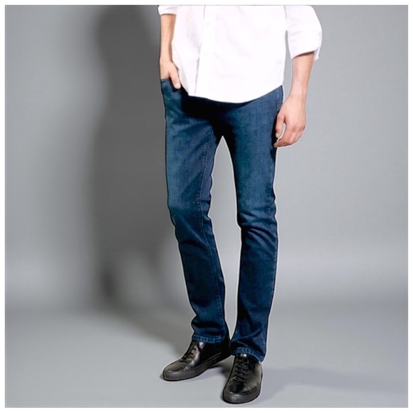 Mott & Bow Men’s Dynamic Stretch Slim-Fit Jeans. Blue. 36” x 30” - Picture 14 of 14